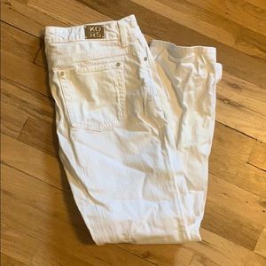 Michael Kors white straight leg jeans